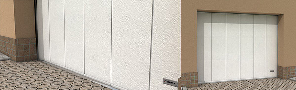 posuvná vrata bílá STUCCO posuvná vrata bílá STUCCO